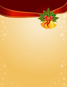 Christmas Bluebell With Bow Royalty Free Stock Photo Christmas Bluebell With Bow Royalty Free Stock Photo