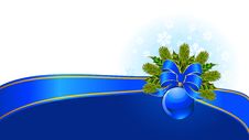 Christmas Ball With Bow Stock Photography Christmas Ball With Bow Stock Photography