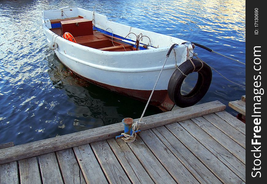 Lifebuoy In Fishing Boat