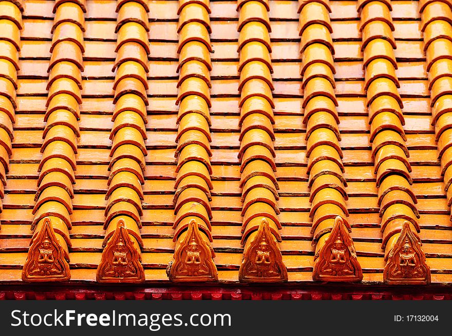 Thai temple roof at Wat Benchamabophit in Bangkok, Thailand. Thai temple roof at Wat Benchamabophit in Bangkok, Thailand
