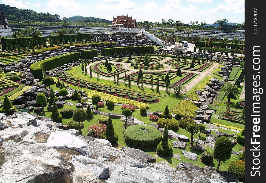 The Nong Nooch garden in Thailand. The Nong Nooch garden in Thailand