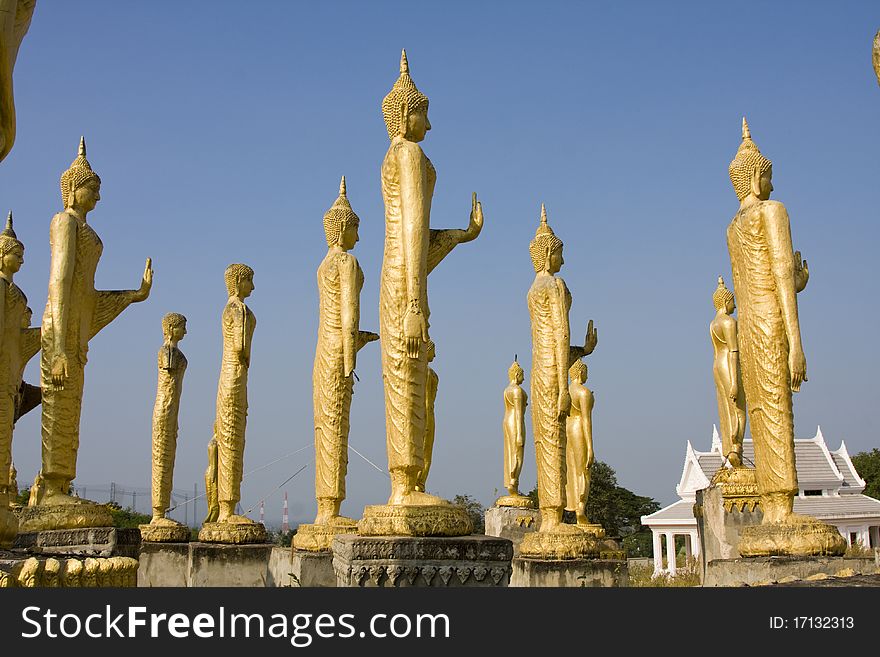 Many statues of Buddha in Hua Hin, Thailand