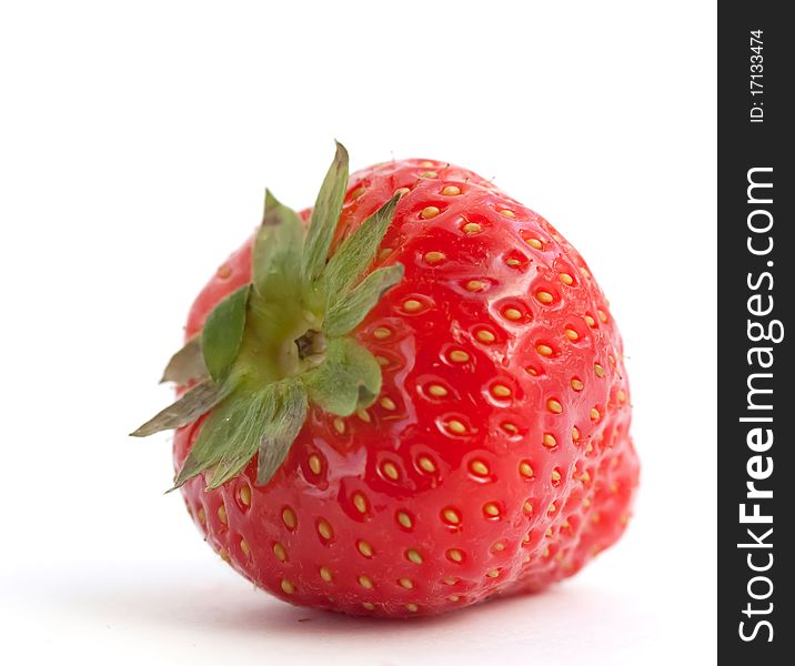 Beautyful strawberry lying on white background