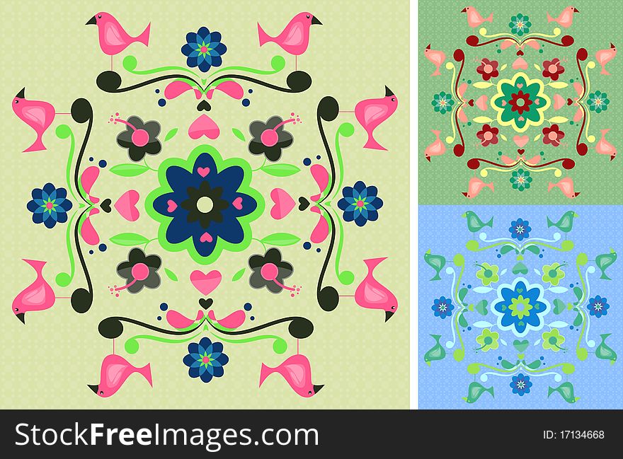 Birds Floral Patterns