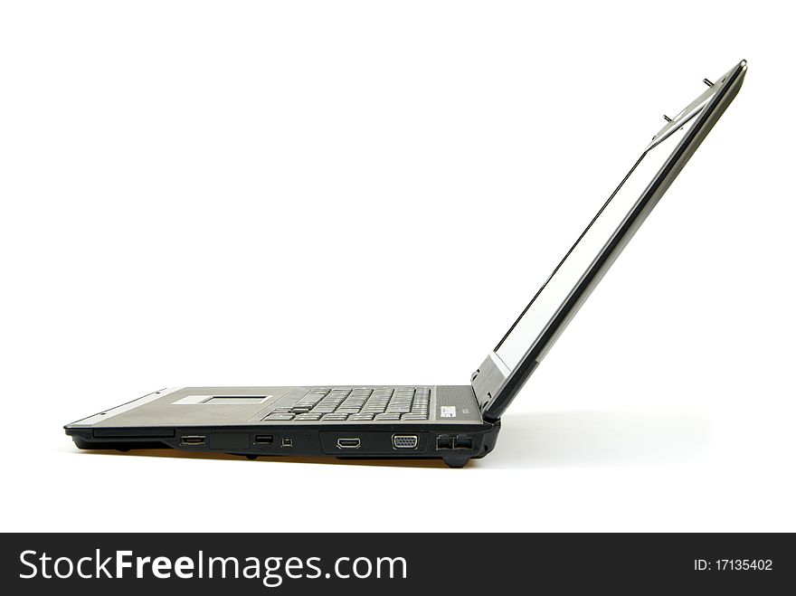 Professional laptop isolated on white background