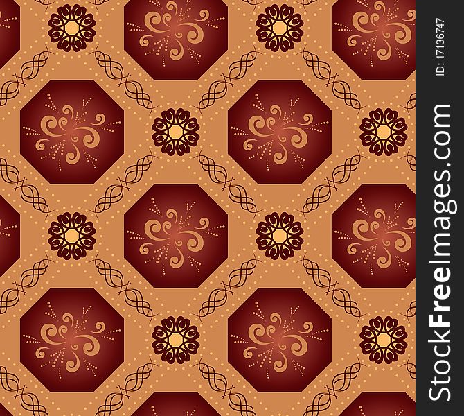 Beige Vector Geometrical Texture With Octagons