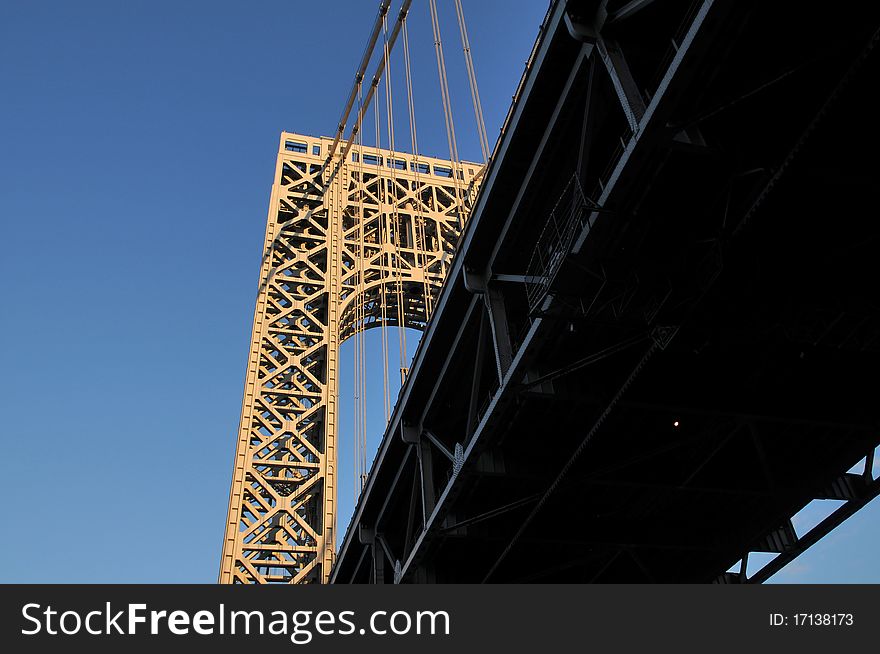 George Washington Bridge connecting New York and New Jersey. George Washington Bridge connecting New York and New Jersey