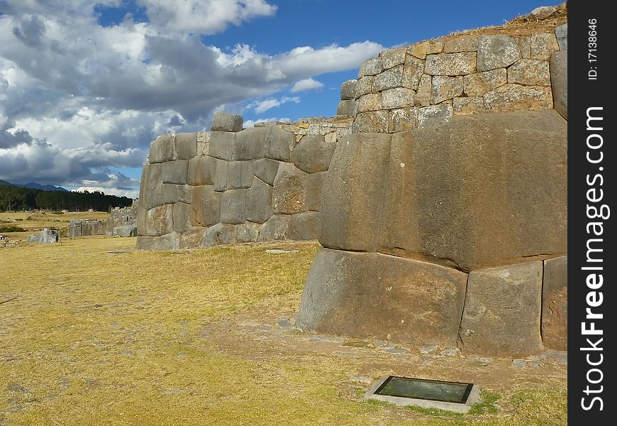 Sacsayhuaman - fortress in the north of Cusco - megalithic structures, the last stronghold of the Incas. Sacsayhuaman - fortress in the north of Cusco - megalithic structures, the last stronghold of the Incas.