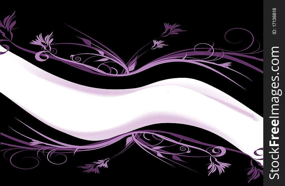 Purple decorative design with place for text