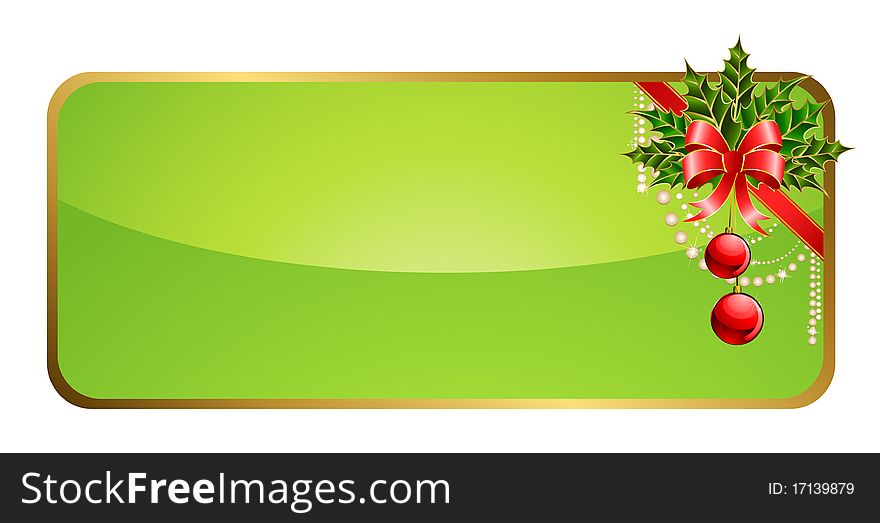 christmas background with red bow illustration for a design