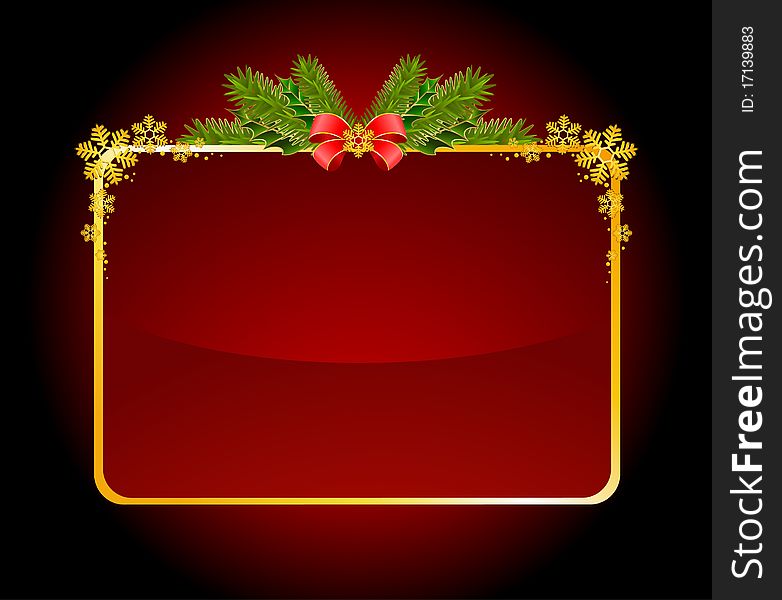 Christmas Background With Red Bow