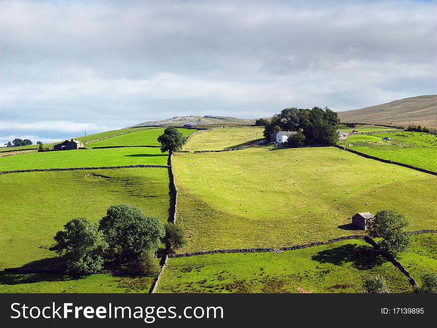 An isolated group of farm buildings in the Yorkshire Dales near Sedbergh. An isolated group of farm buildings in the Yorkshire Dales near Sedbergh