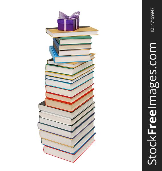 Books in gift packing isolated on a white background