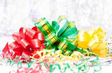 Christmas Background With Ribbons Stock Photography Christmas Background With Ribbons Stock Photography