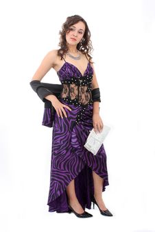 Beautiful Young Woman In An Elegant Dress Royalty Free Stock Photo Beautiful Young Woman In An Elegant Dress Royalty Free Stock Photo