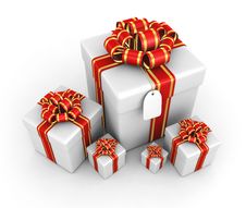 Gift Boxes - 3d Render Royalty Free Stock Image