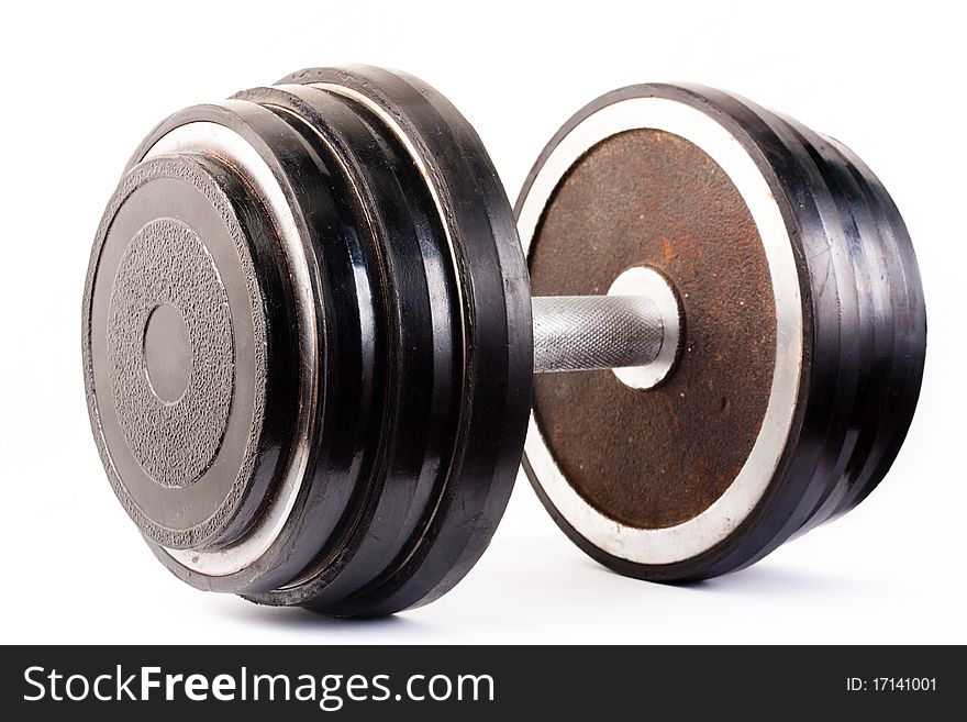Hand dumbbells isolated on the white background