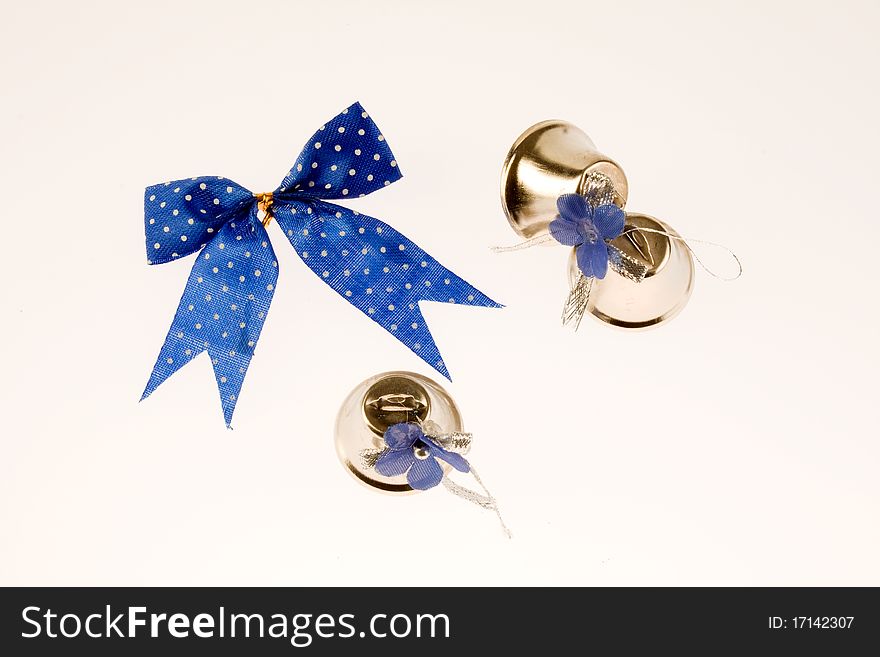 Christmas bell on white background