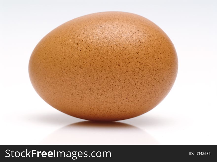 An egg on a white background