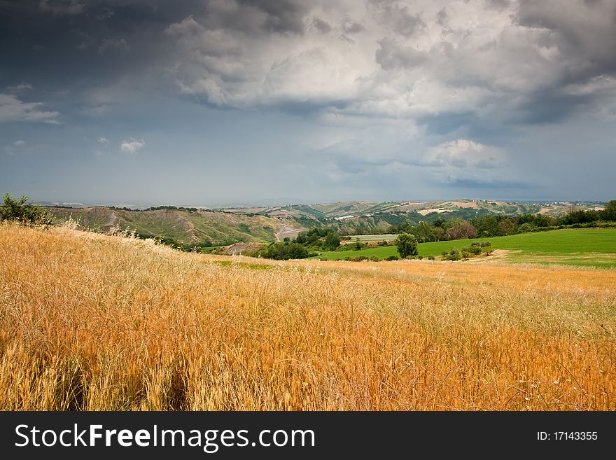 Hilly countryside of le Marche, Italy