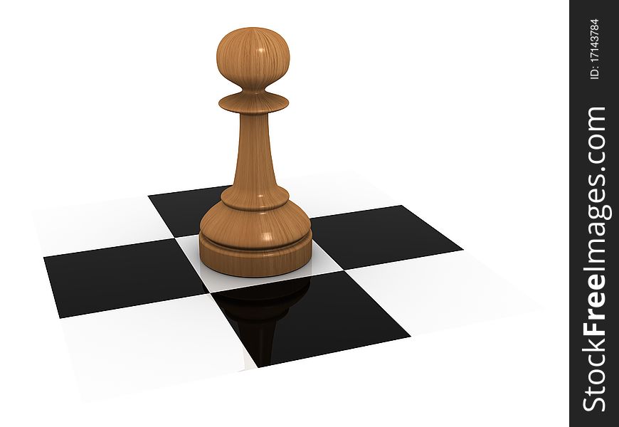 Wooden Chess Pawn
