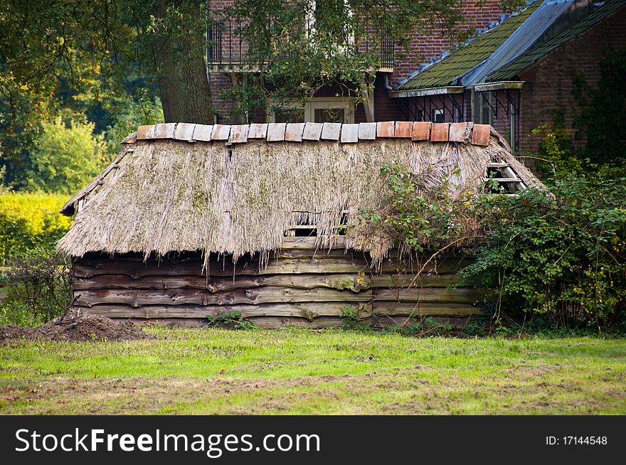 An old shack in ruins