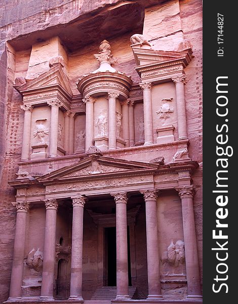 Imposing Monastery in Petra - Nabataeans capital city ( Al Khazneh ), Jordan