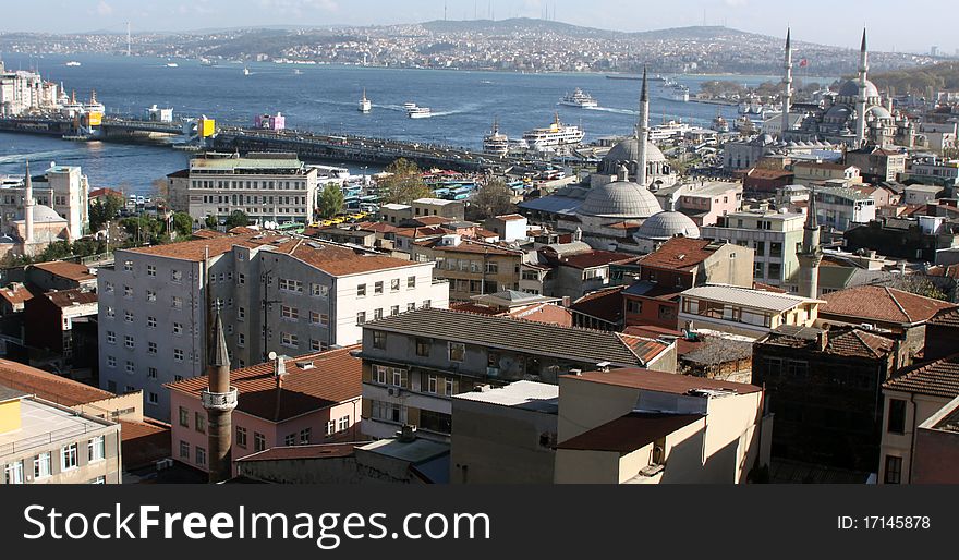 A view of minarets in istanbul, Turkey. A view of minarets in istanbul, Turkey.