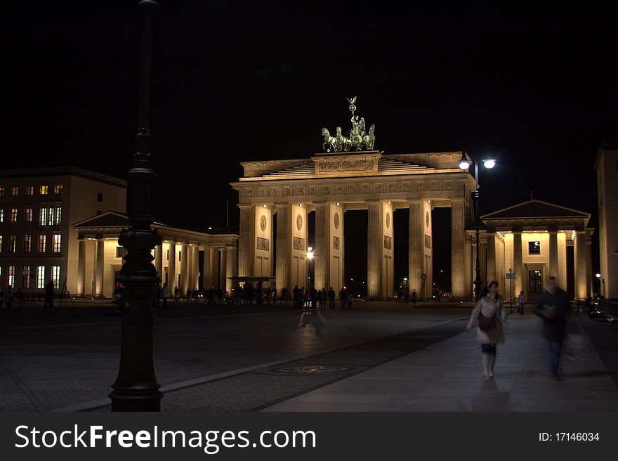 The Brandenburg Gate (German: Brandenburger Tor) is a former city gate and one of the main symbols of Berlin and Germany.