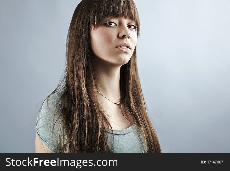 Portrait Of Lovely Teenager Girl