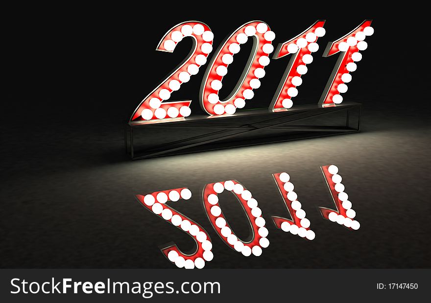 Brand new shinny sign of the 2011 year. Conceptual image of the upcoming year. Brand new shinny sign of the 2011 year. Conceptual image of the upcoming year