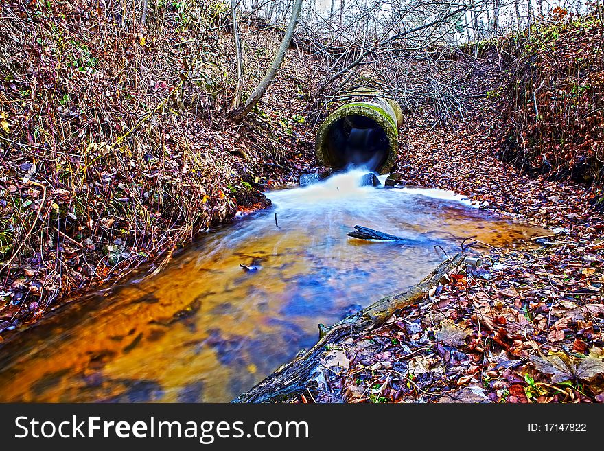 Picture Of Small Dam On The River