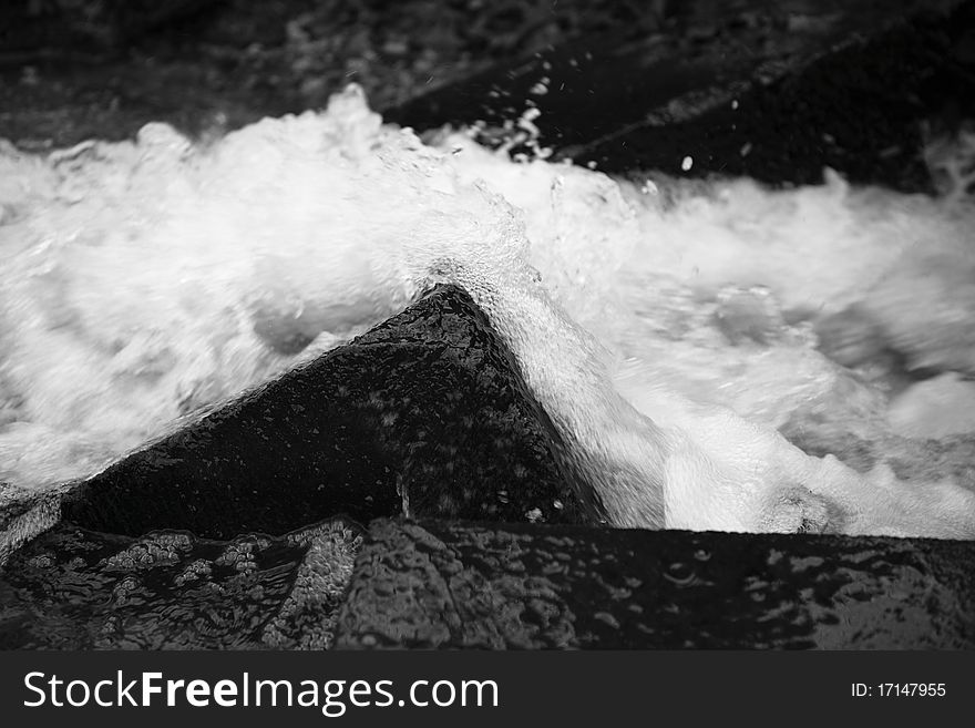 Picture Of Small Dam On The River