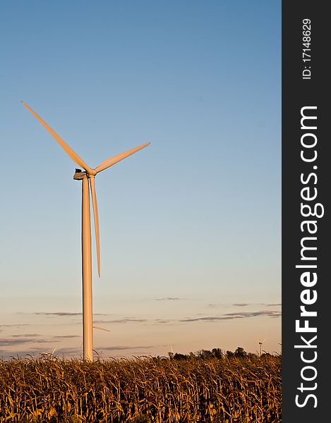 Wind turbine in Tuscola County, Michigan. Wind turbine in Tuscola County, Michigan