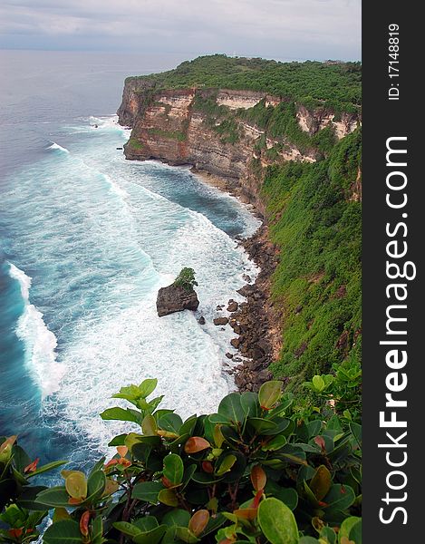 Uluwatu cliff in Bali, Indonesia