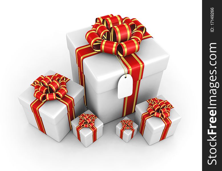 Gift boxes - 3d render