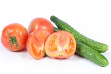 Tomatoes And Cucumber Stock Images Tomatoes And Cucumber Stock Images
