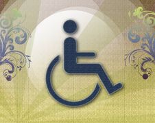 Handicap Symbol Of Accessibility,retro Background Stock Photos Handicap Symbol Of Accessibility,retro Background Stock Photos
