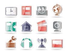 Mobile Phone And Computer Icons Royalty Free Stock Image