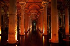 Ancient Underground Water Reservoir Royalty Free Stock Photography