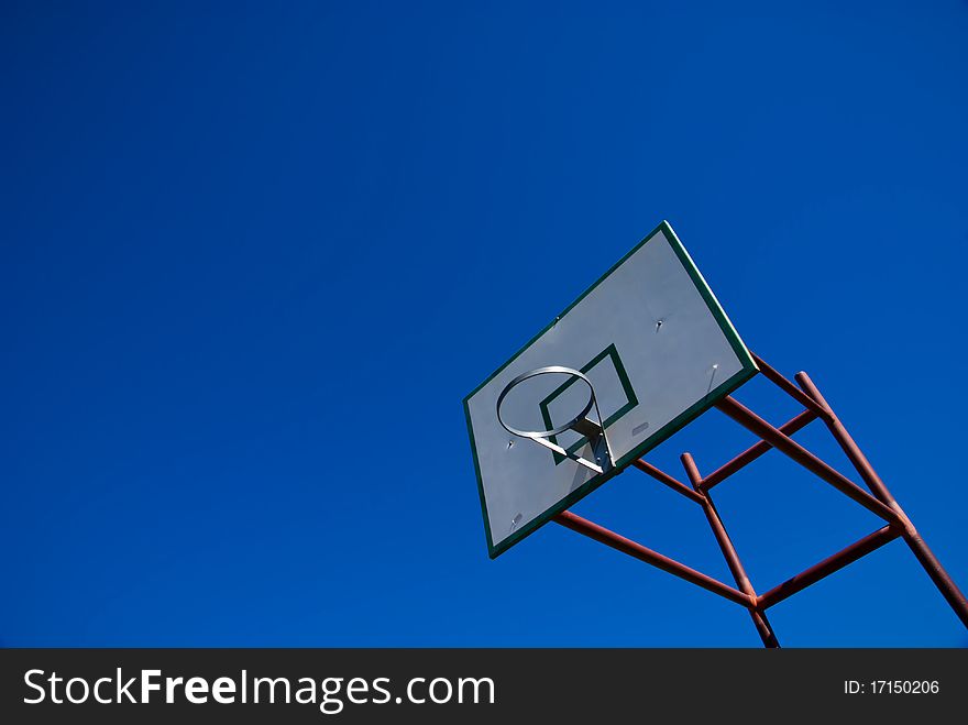 Basketball key on Blue Sky