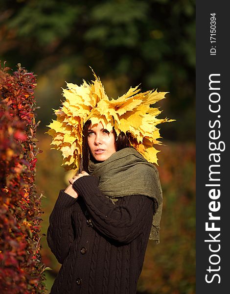 Beautiful Autumn Women Portrait