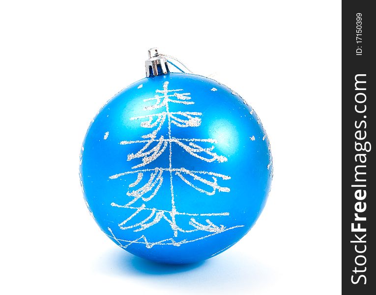 Christmas ornaments on a white background