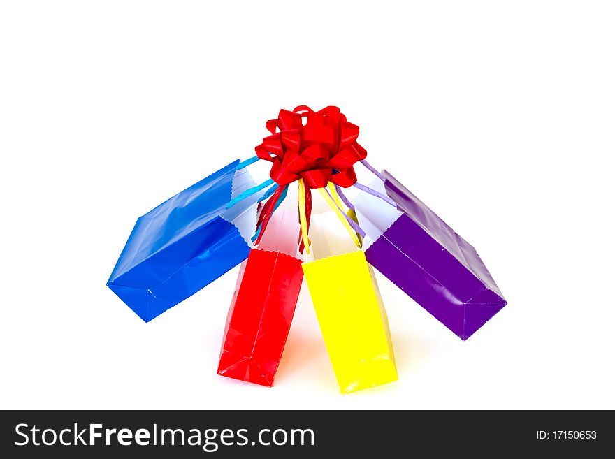 Colorful Shopping Bags With Bow