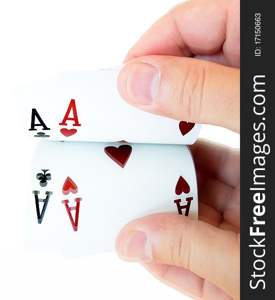 Two aces on players hand