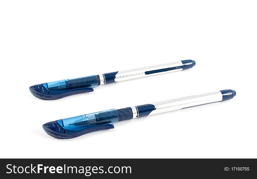 Office pen on a white background