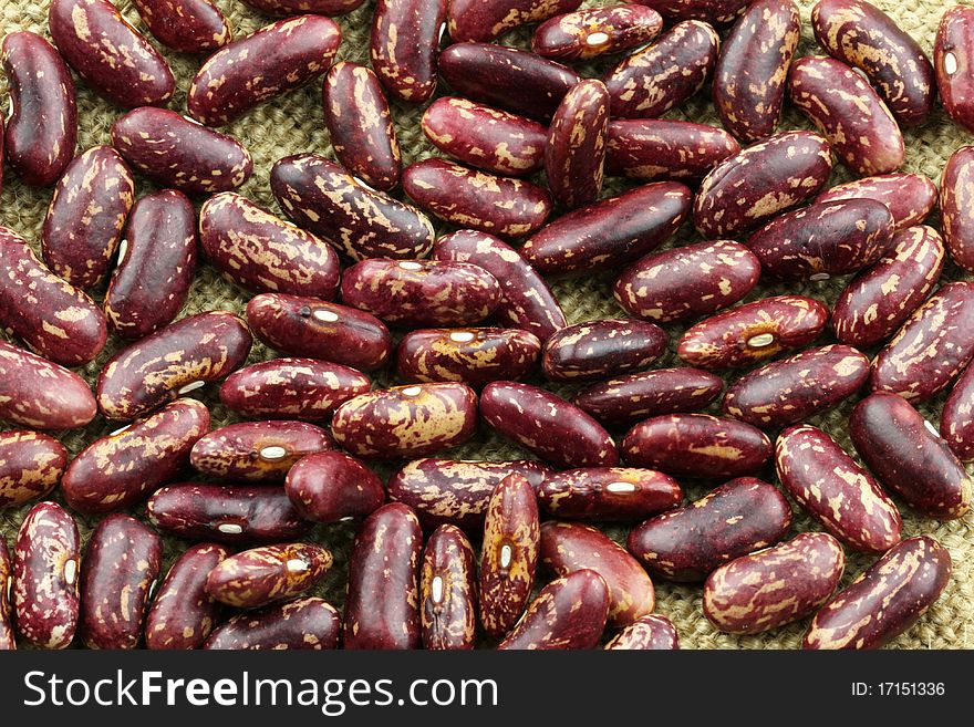 Close-up details of the red rice beans