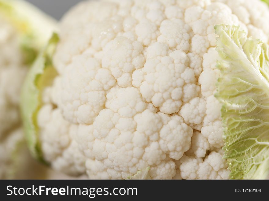 Fresh clean organic cauliflower head. Fresh clean organic cauliflower head