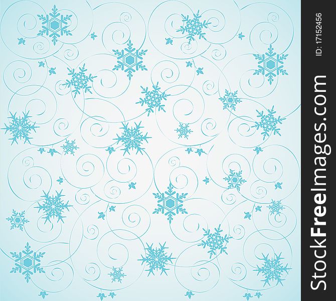 Winter Background, Snowflakes