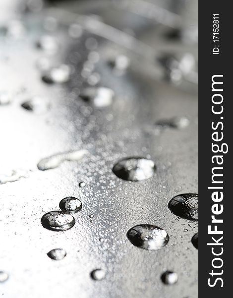 The background image of water droplets formed. The background image of water droplets formed